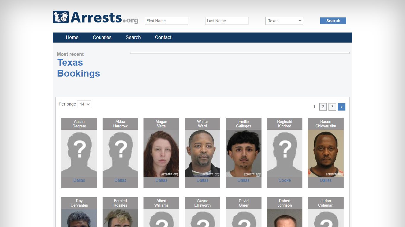 Texas Arrests and Inmate Search